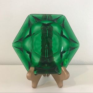 Forest Green Depression Glass Bowl